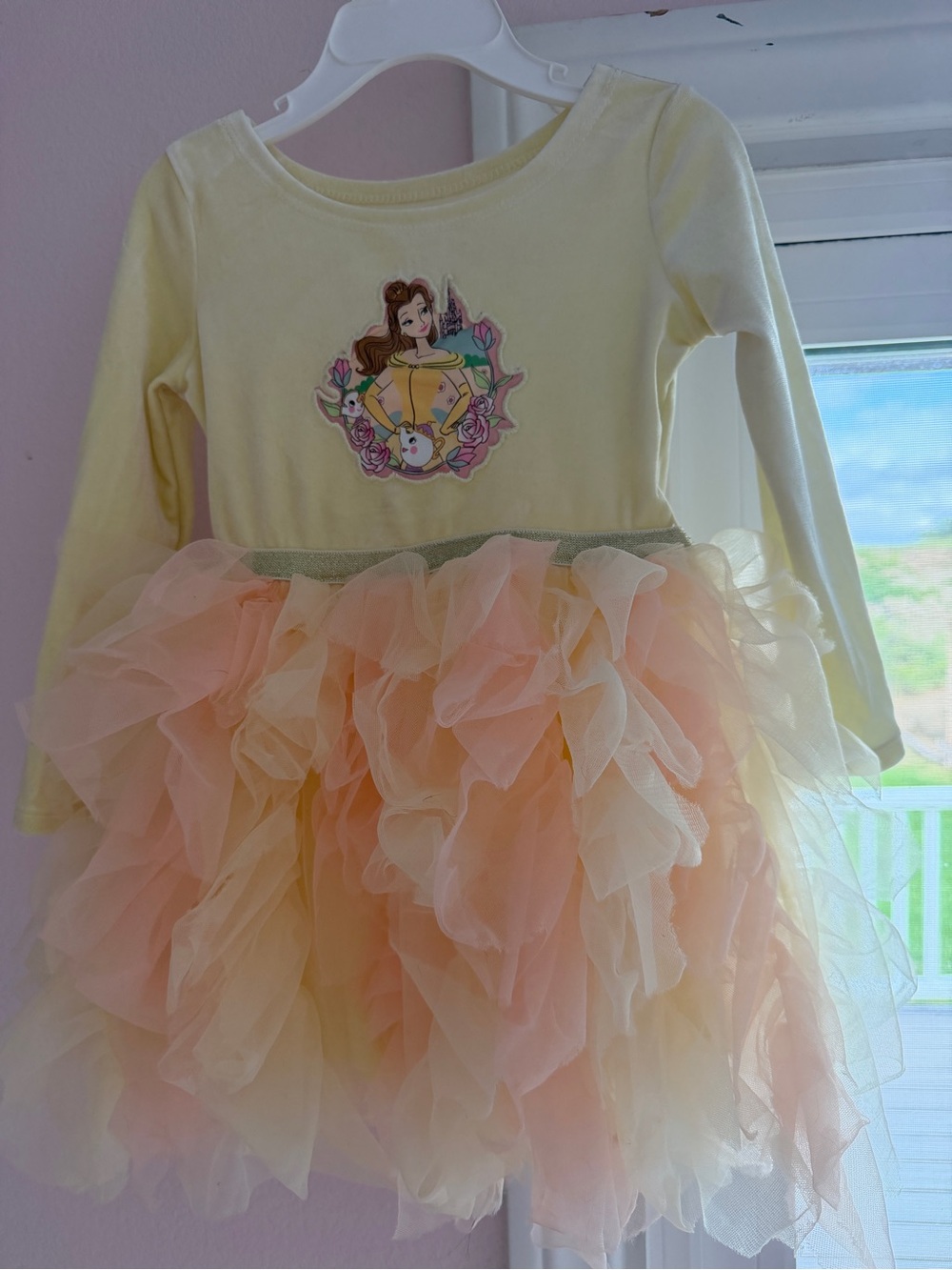 Disney Yellow and Peach Princess Tulle Dress